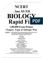 NCERT Class XI XII BIOLOGY Rapid Fire 1,00,000 Exam Pointer Chapter