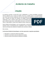 Acidente Do Trabalho: Ao Final Desta Unidade de Aprendizagem, Você Deve Apresentar Os Seguintes Aprendizados