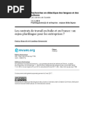 Les Contrats de Travail en Italie Et en France Un