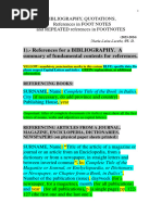 BIBLIOGRAPHY, QUOTATIONS References in FOOT NOTES and REPEATED References in FOOTNOTES 2023-2024