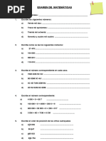 Examen de Matematicas