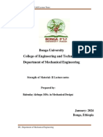 Strength of Material - II Lecture Note by Balemlay A.