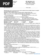 Đáp án đề khảo sát chất lượng môn tiếng anh lớp 12 - năm 2023-2024