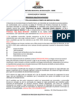 Convocação 006-2024 Nova Escolha de Vaga