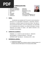 Curriculum Vitae Milagros