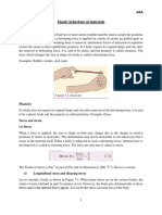 Elastic Behaviour of Materials