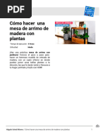 Como Hacer Una Mesa de Arrimo de Madera Con Plantas