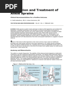 Evaluation and Treatment of Ankle Sprains