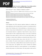 Exceeding Pinch Limits by Process Configuration of An Existing Modern Crude Oil Distillation Unit - A Case Study From Refining Industry