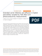 Extended Carrier Lifetimes and Diffusion in Hybrid