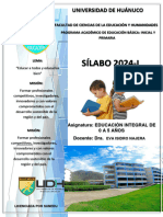 Silabo Educación Integral (0 A 5 Años) - Silabos