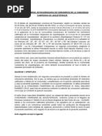 Acta de Asamblea de Elecciones y Eleccion de Comite Electoral 2022 (Nuevas Elecciones)