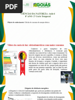 Aula 6 - 8º CN - Cálculo de Consumo de Energia CORREÇÃO