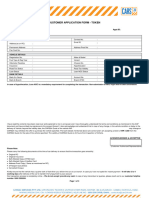 Customer Application Form - Token: Date-Appt ID