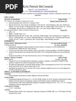 McCormick, K. - Preferred Resume / Curriculum Vitae