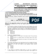 CA Intermediate Advanced Accounting Mock Test 19 - 01 - 2024