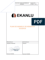 Plan de Manejo de Residuos Solidos Ekanlu