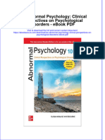 Full Download Book Ise Abnormal Psychology Clinical Perspectives On Psychological Disorders PDF