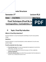 Discrete Structure Proof Techniques (Proof by Induction, Contraposition, Contradiction, Implication)