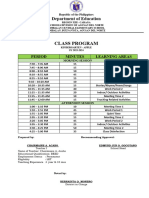 Class Program K To Grade 6 SY 2023 2024