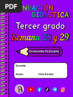 ? 3° S28-S29 - PLANEACIÓN DIDÁCTICA ? Esmeralda Te Enseña ?