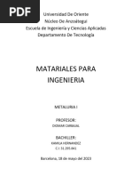 Materiales para La Ingenieria