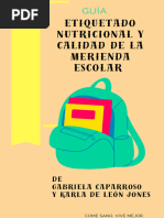 Guía para Lectura Del Etiquetado Nutricional y Meriendas Saludables