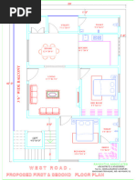 West Road - Proposed First & Second Floor Plan: Pooja 4'6"X4'1" Utility 7'11"X4'5" Toilet 9'8"X4'0"