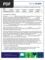 Upcycling - Student - Worksheet 1