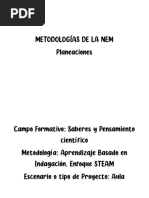 Metodologías de La Nem - Campo Formativo Saberes y Pensamiento Cientifico