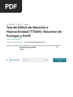 Test de Déficit de Atención e Hiperactividad (TTDAH) - Resumen de Puntajes y Perfil - PDF - Desorden Hiperactivo y Deficit de Atencion