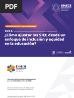 Cómo Ajustar Los SIEE Desde Un Enfoque de Inclusión y Equidad en La Educación