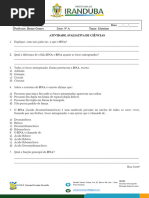 Avaliação de Ciencias Bruno 9ano