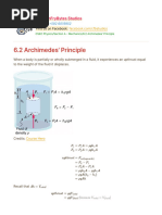 6.2 Archimedes' Principle