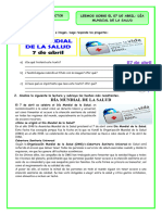 Ficha-Juev-Pl-Leemos Sobre El 07 de Abril Día Mundial de La Salud