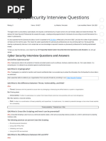 Top 50 Cybersecurity Interview Questions and Answers - 2021