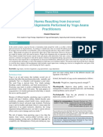 Injuriesharms Resulting From Incorrect Adjustmentsalignments Performed by Yoga Asana Practitioners