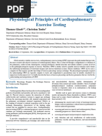 Physiological Principles of Cardiopulmonary Exercise Testing