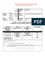 Learning Continuity Plan