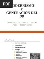 Modernismo y Generación Del 98