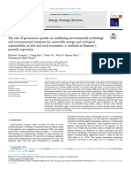 Energy Strategy Reviews: Rizwana Yasmeen, Gang Hao, Yusen Ye, Wasi Ul Hassan Shah, Muhammad Abdul Kamal