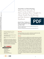 Weisz Et Al 2023 What Four Decades of Meta Analysis Have Taught Us About Youth Psychotherapy and The Science of