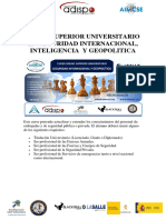 Programa Curso Superior Universitario en Seguridad Internacional y Geopolitica