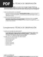 2.1 - 2 Complemento TÉCNICA DE OBSERVACIÓN