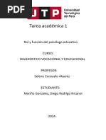 Tarea Académica 1 Diagnostico Vocacional y Educacional