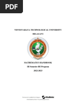 Mathematics Formulae Handbook 3rd Sem