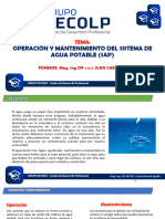 Operacion y Mantenimiento de Agua Potable