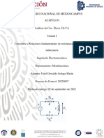 Conceptos y Relaciones Fundamentales de Resistencia, Capacitancia e Inductancia