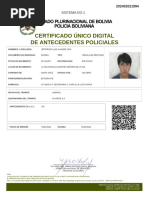 Certificado Único Digital de Antecedentes Policiales: Sistema Ed-1