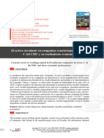 El Activo Circulante en Compañías Ecuatorianas Del Sector C Del CIIU y Su Rendimiento Económico